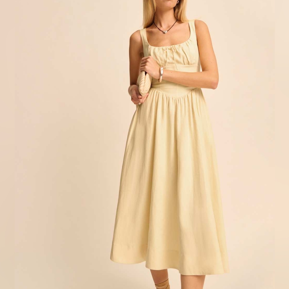 Reformation Balia Linen Dress Spring Things